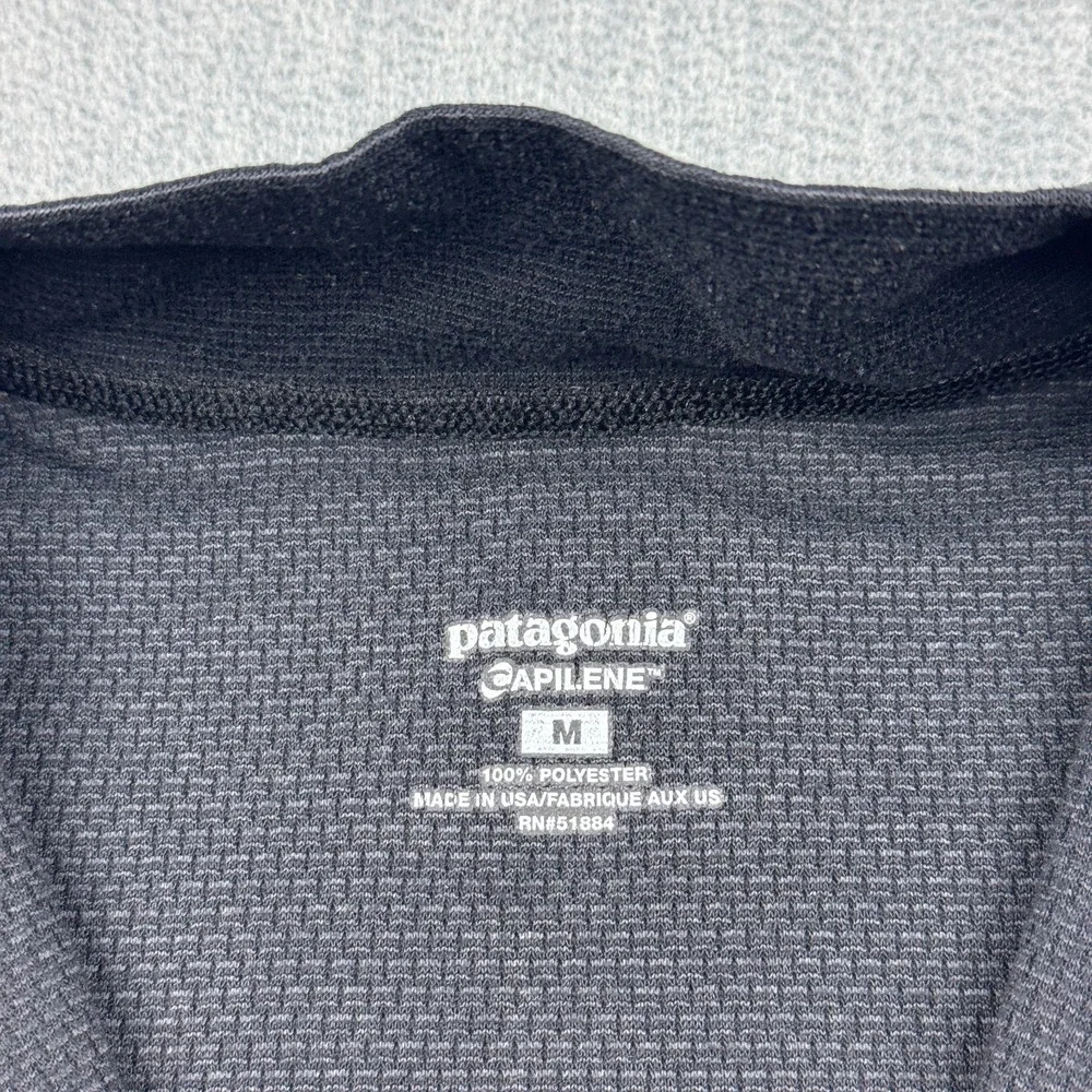 Patagonia Shirt Womens Medium Black Capilene Midweight Zip-T Pullover Made USA - Picture 4 of 12